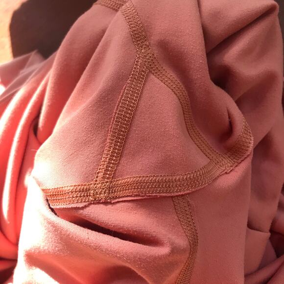 Girlfriend Burnt Orange High Waist Leggings Inner Back Pocket Women’s Size L - Picture 7 of 7